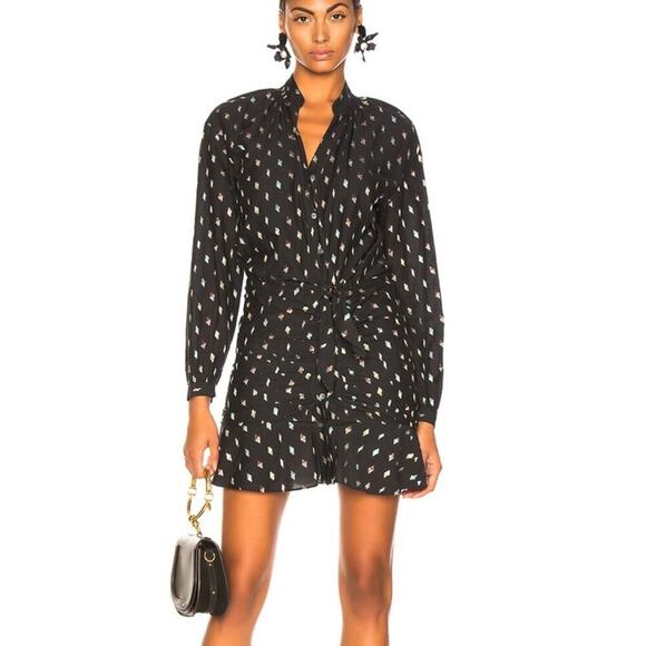 Veronica Beard Alia Metallic Long Sleeve Mini Dress - Picture 1 of 8